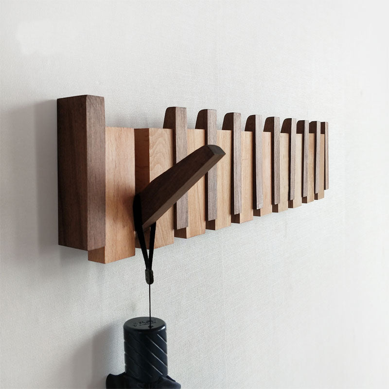 Perchero de pared en madera | Colgadores plegables